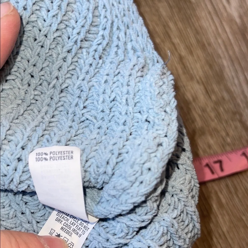 Aerie Light Blue Crew Neck Sweater oversized small pullover - Picture 6 of 7